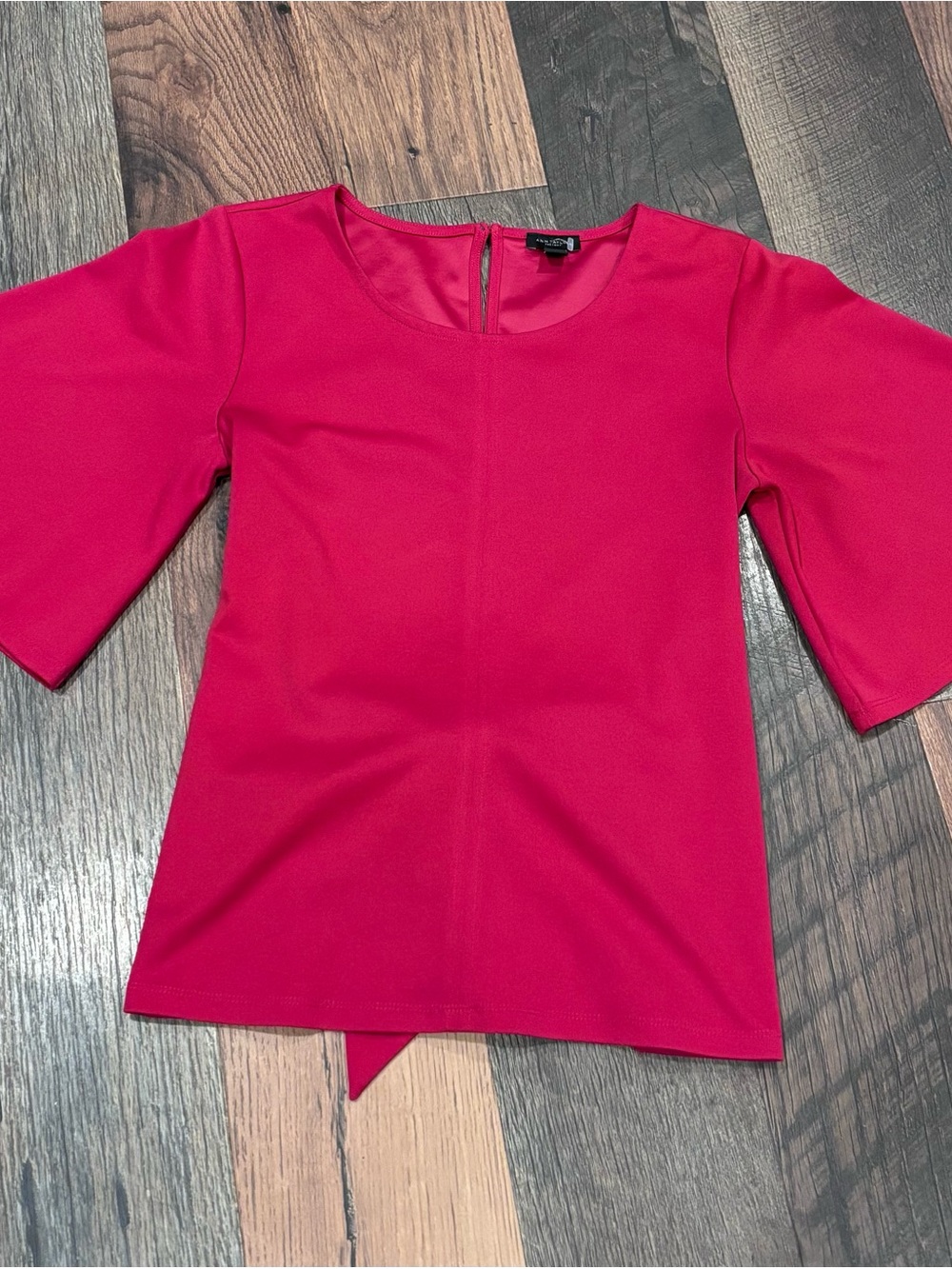 Ann Taylor Factory Pink Tie-Back Peplum Top in size M. Great condition